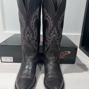 Freebird woodland Black Leather Western Heeled Boots